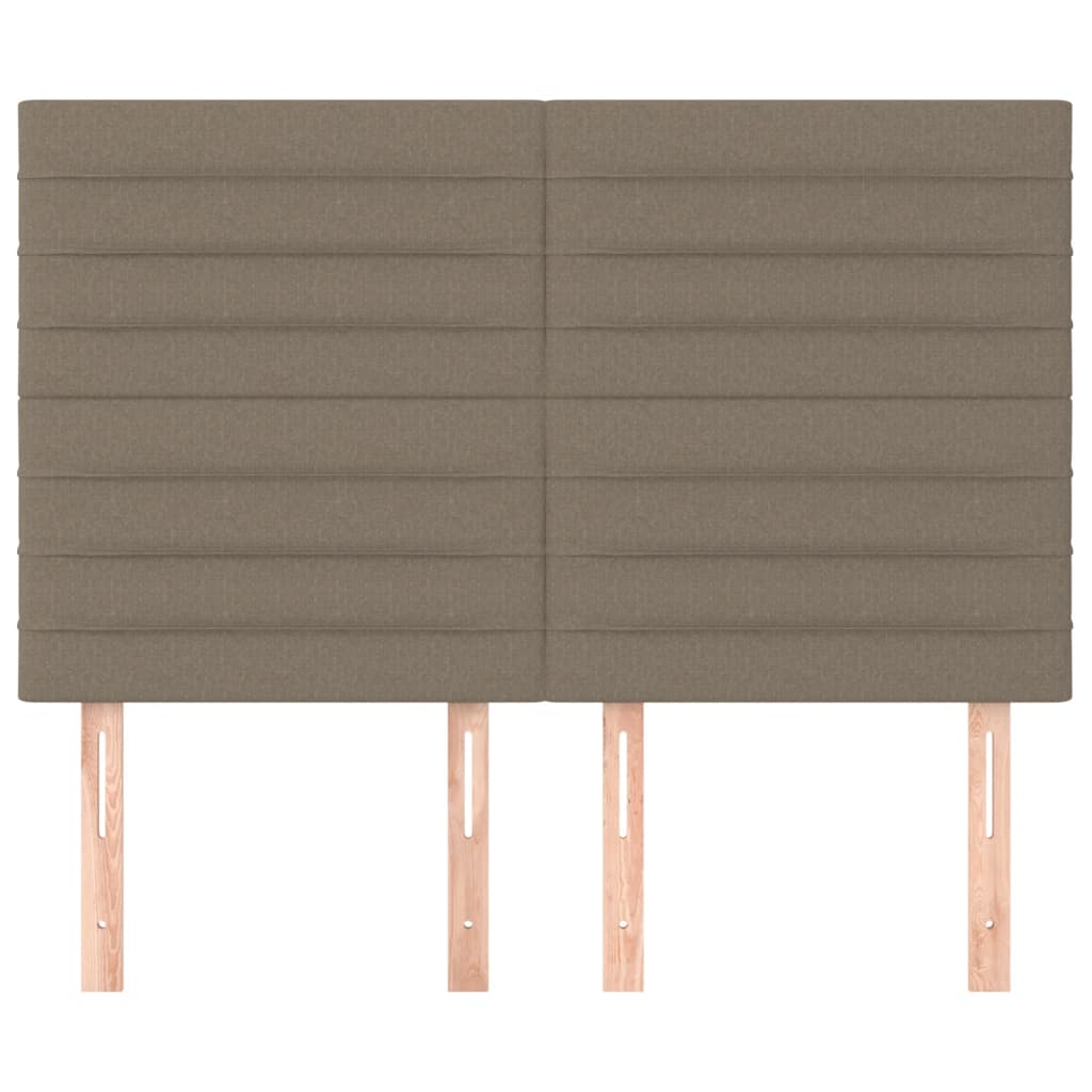 Uzglavlje boje taupe 144x5x118/128 cm tkanina