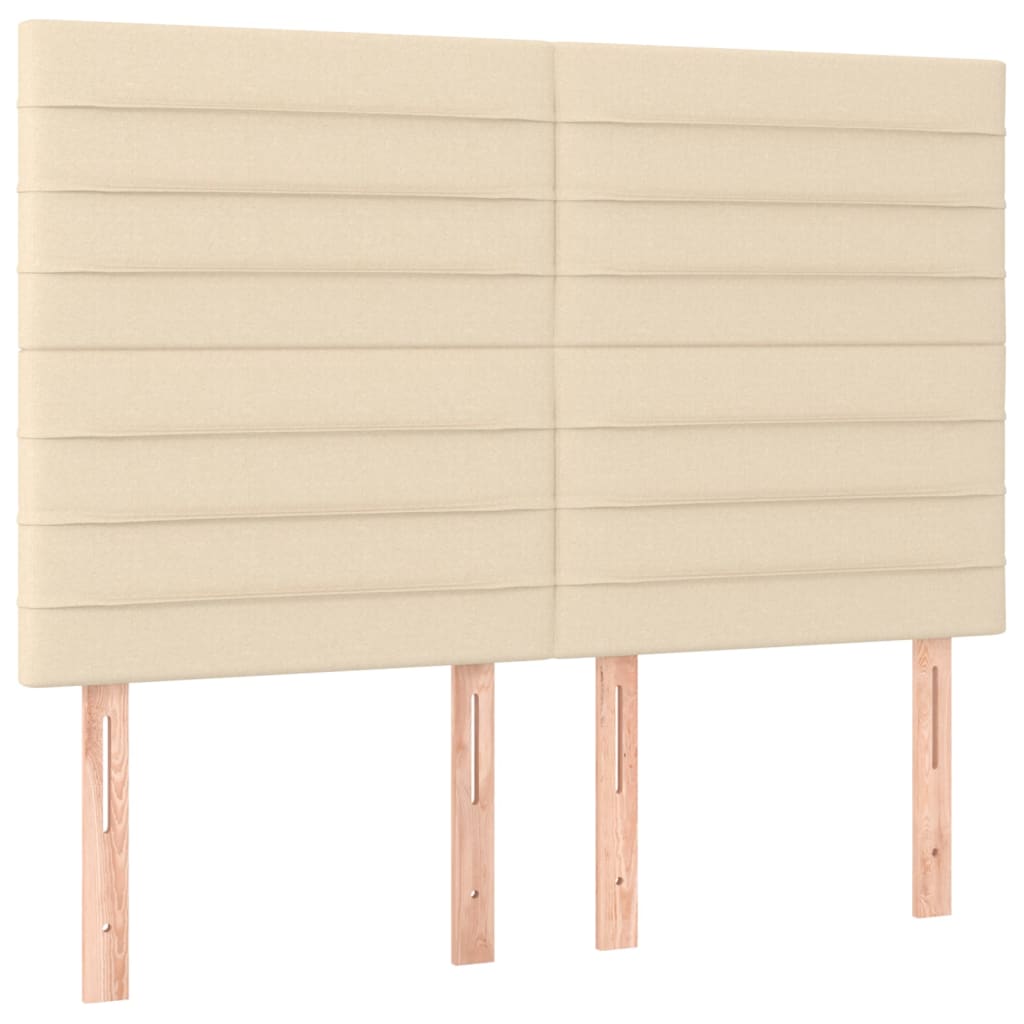 Uzglavlje krem boje 144x5x118/128 cm tkanina