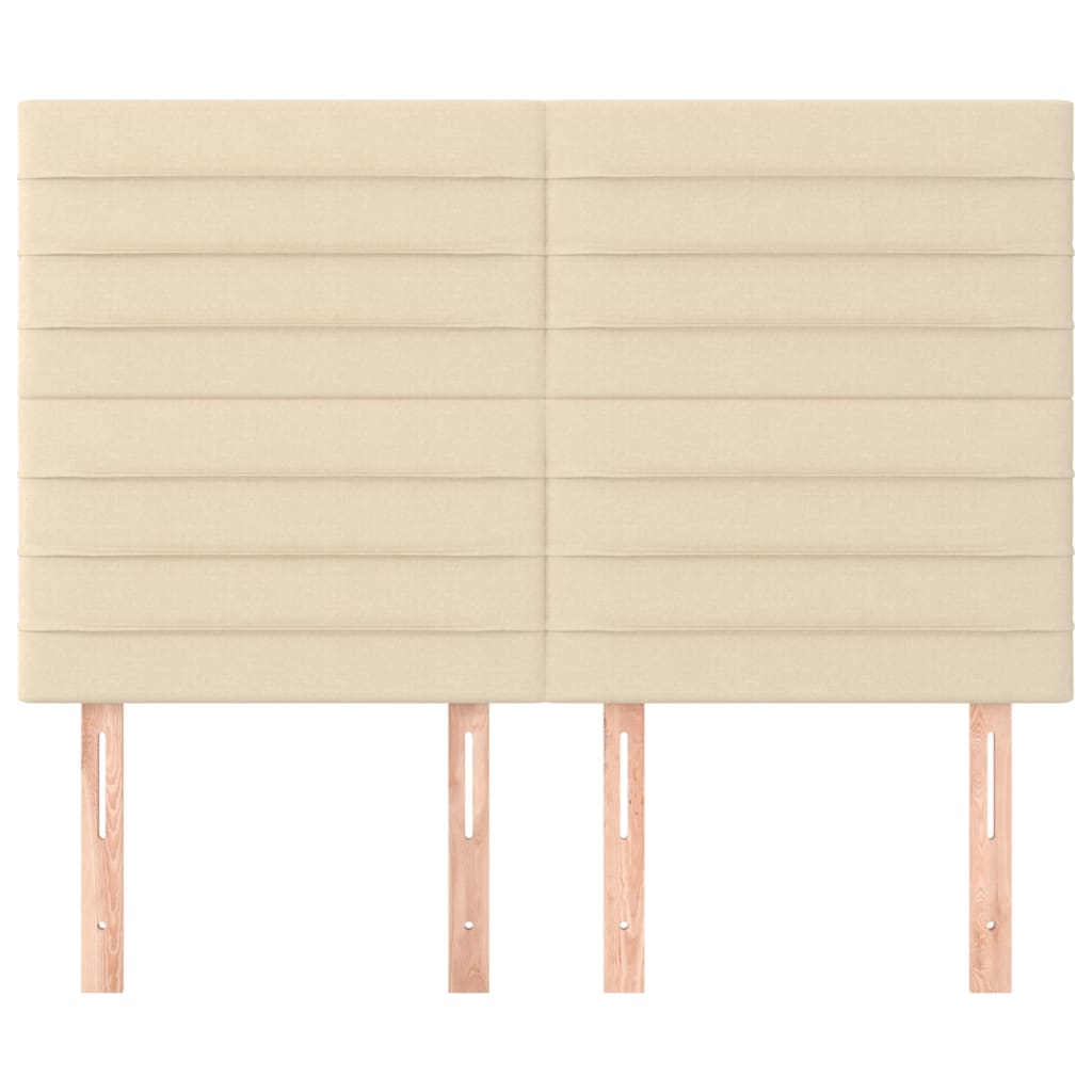 Uzglavlje krem boje 144x5x118/128 cm tkanina