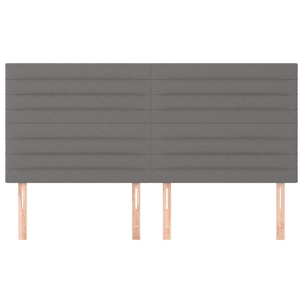 Uzglavlje tamno sivo 160x5x118/128 cm tkanina