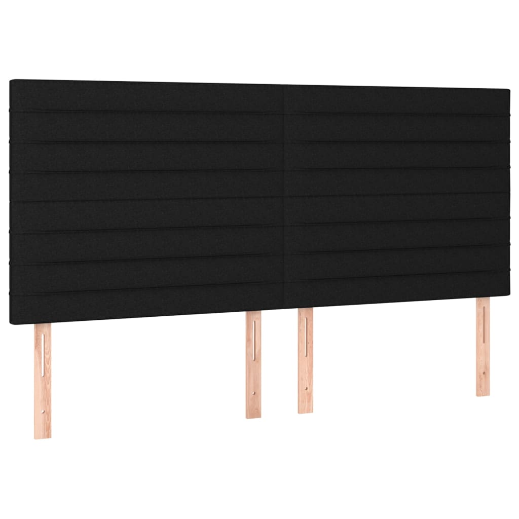 Uzglavlje Crno 160x5x118/128 cm Tkanina