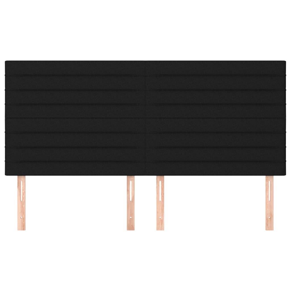 Uzglavlje Crno 160x5x118/128 cm Tkanina