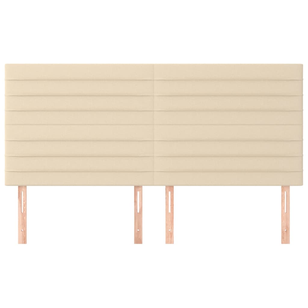 Uzglavlje krem boje 160x5x118/128 cm tkanina