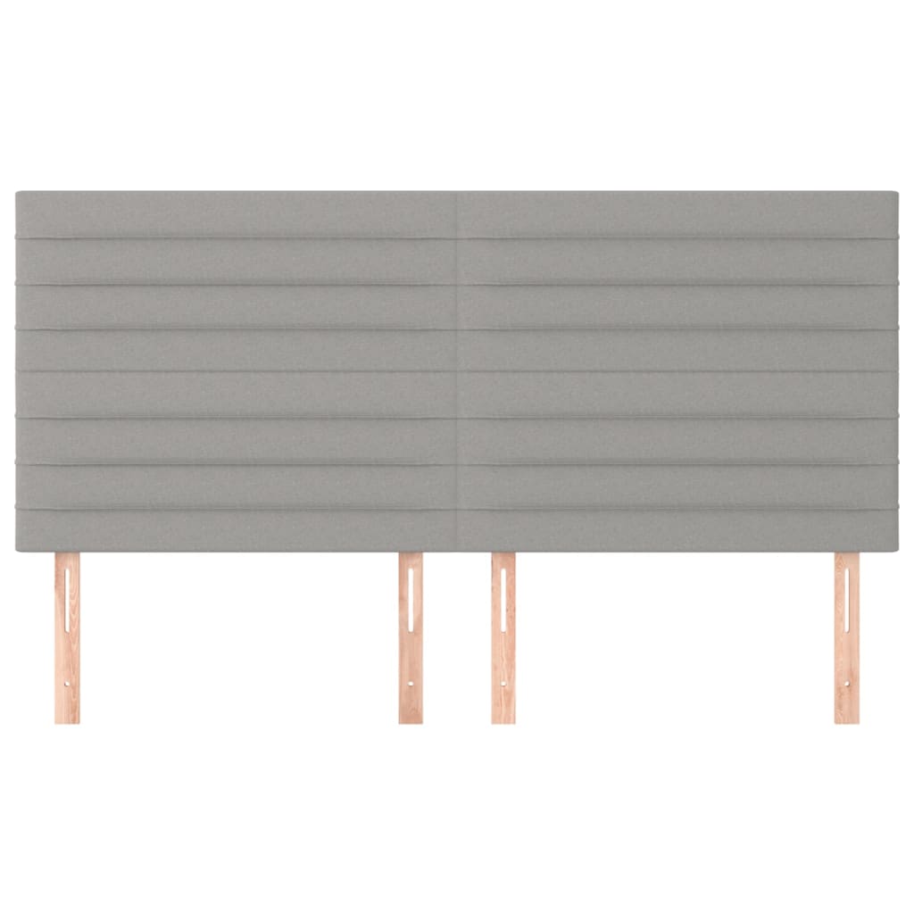 Uzglavlje svijetlosivo 200x5x118/128 cm tkanina