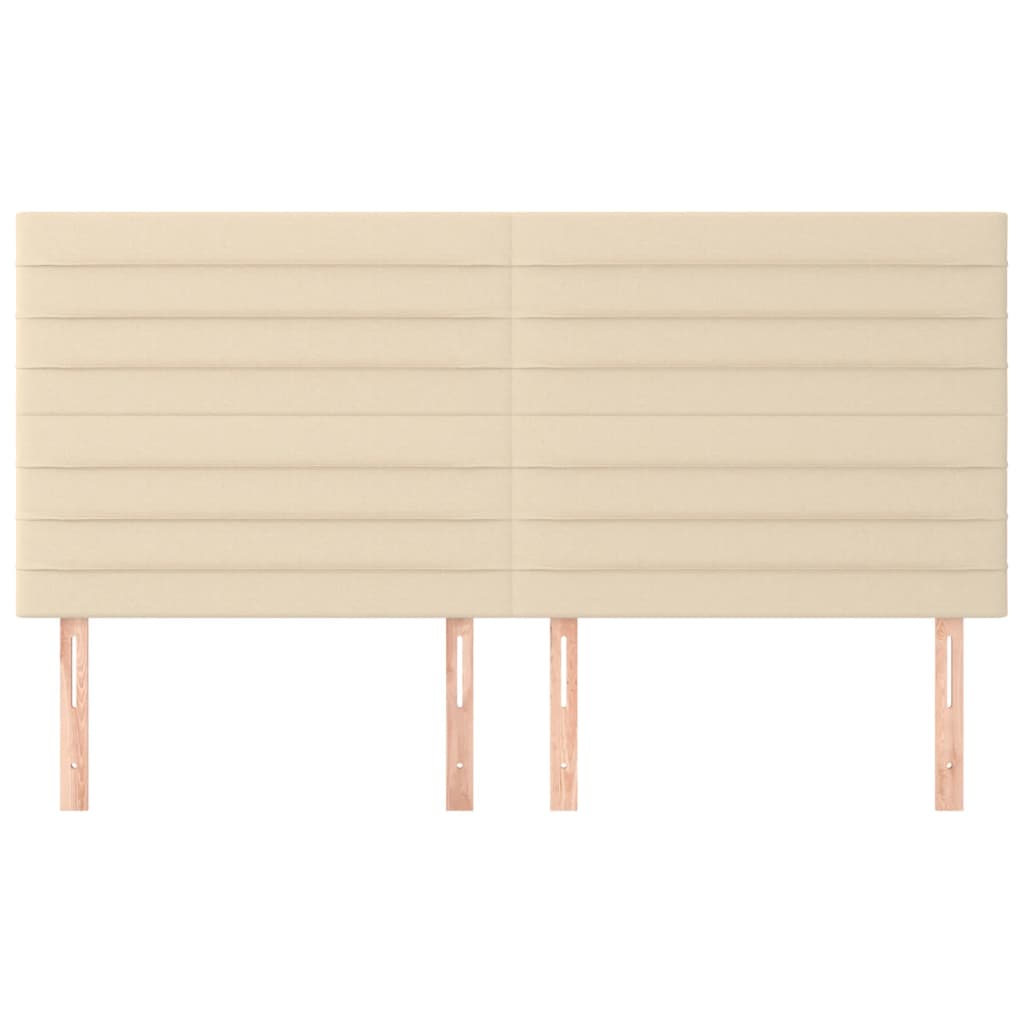 Uzglavlje krem boje 200x5x118/128 cm tkanina
