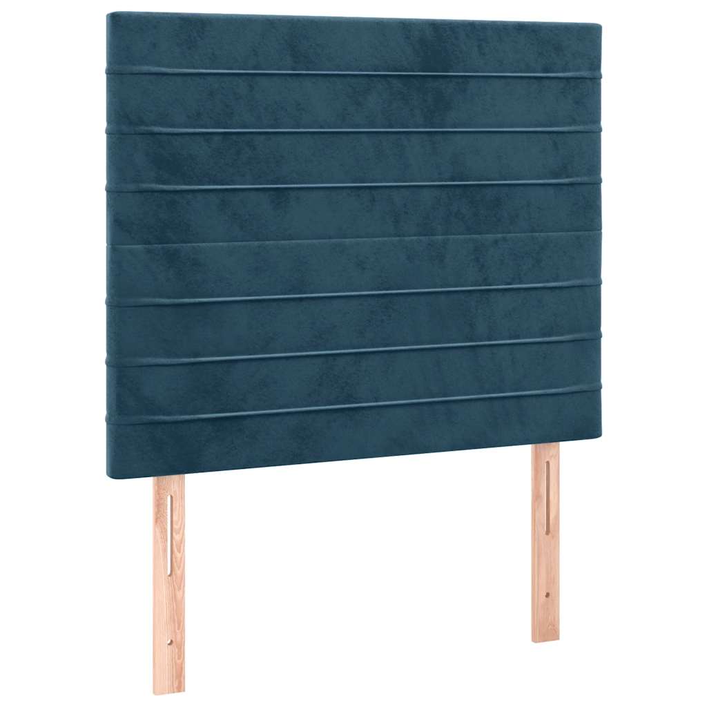 Uzglavlje tamnoplavo 80x5x118/128 cm baršunasto