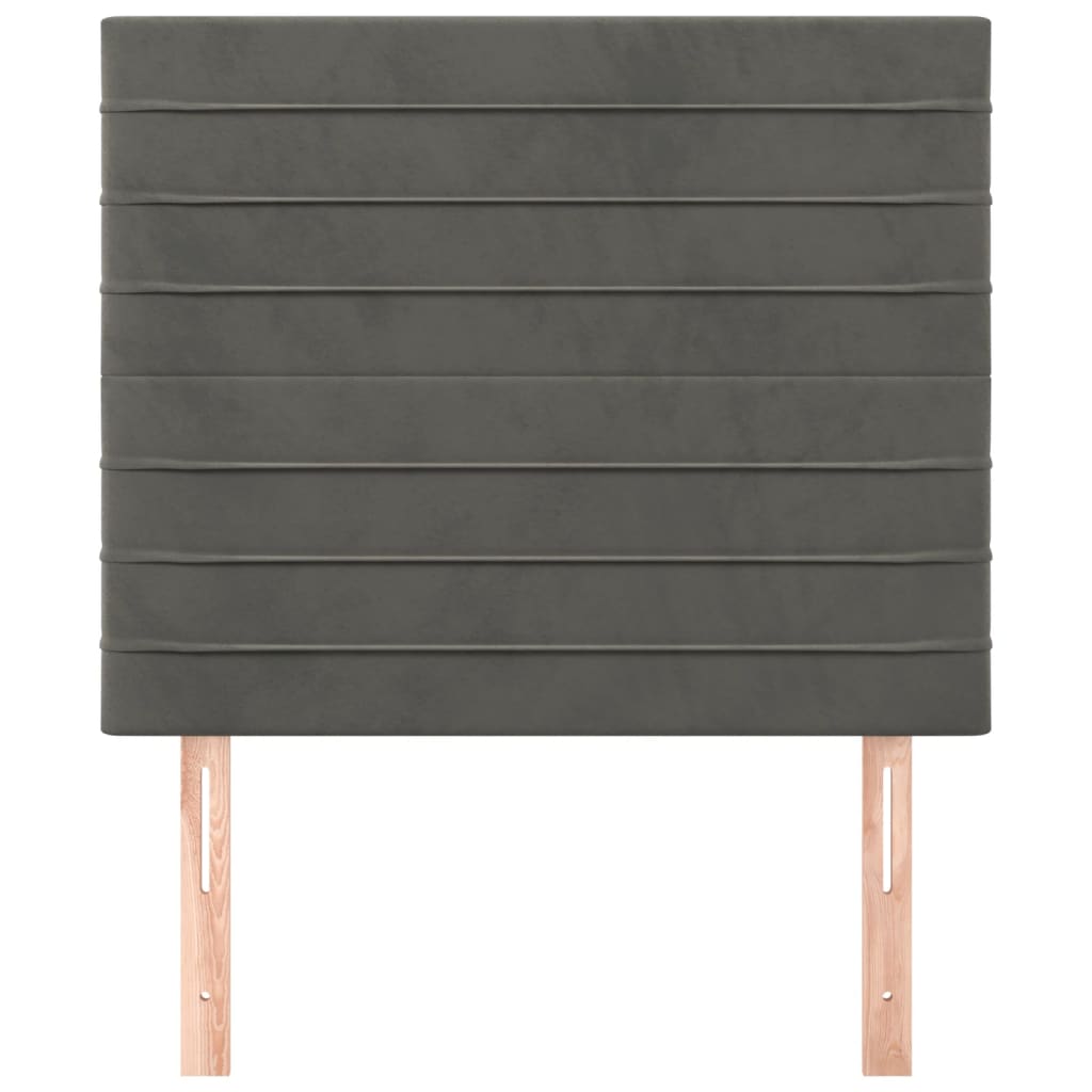 Uzglavlje tamno sivo 90x5x118/128 cm baršunasto
