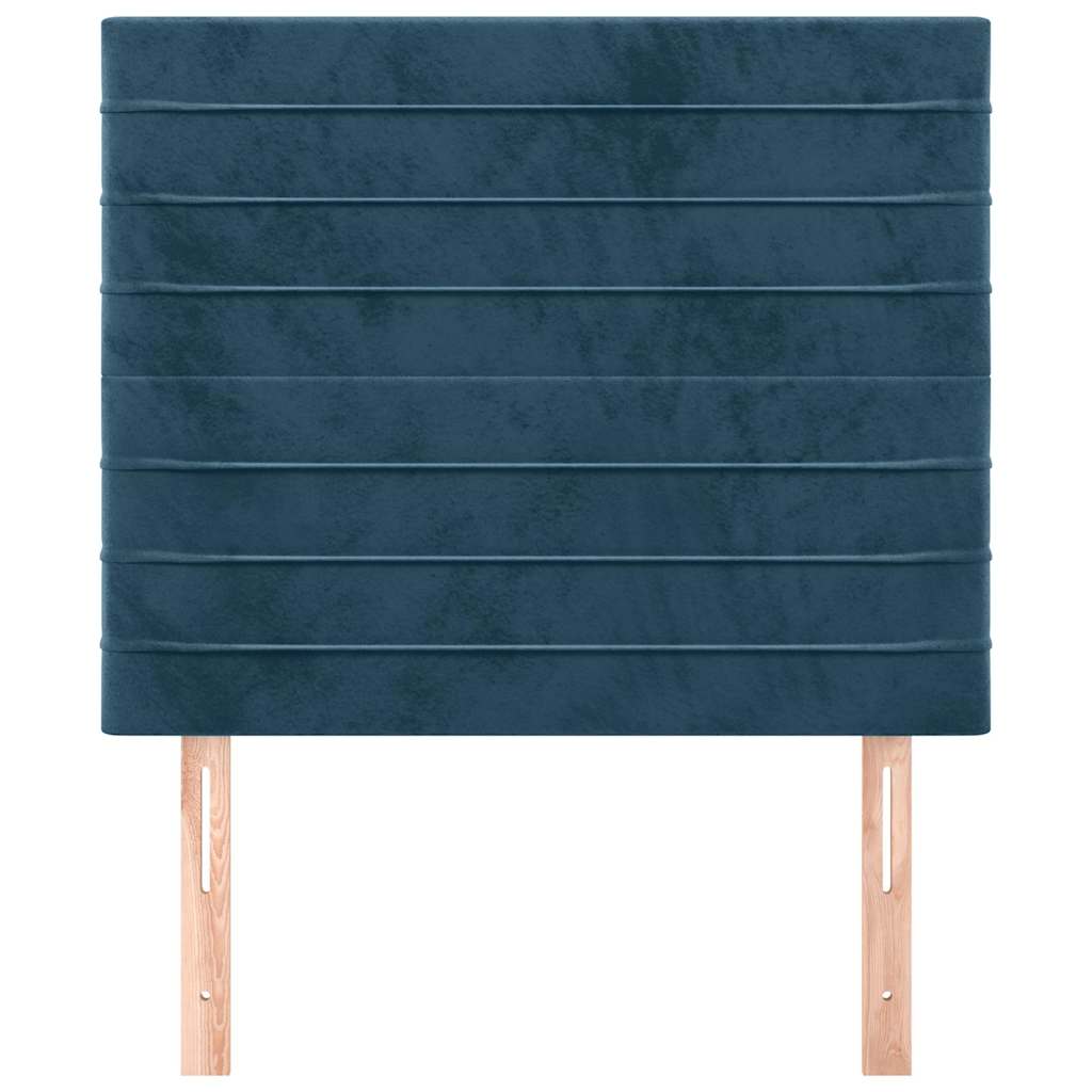 Uzglavlje tamnoplavo 100x5x118/128 cm baršunasto