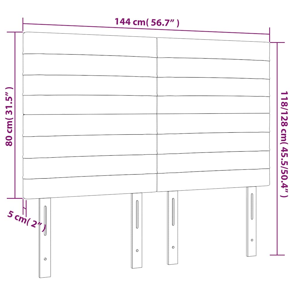 Uzglavlje tamnozeleno 144x5x118/128 cm baršunasto