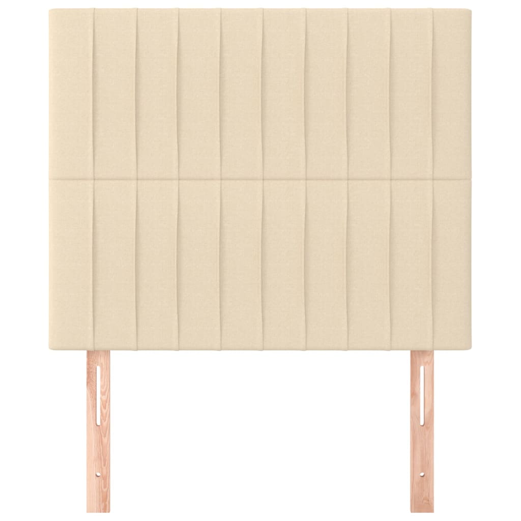 Uzglavlje krem boje 80x5x118/128 cm tkanina