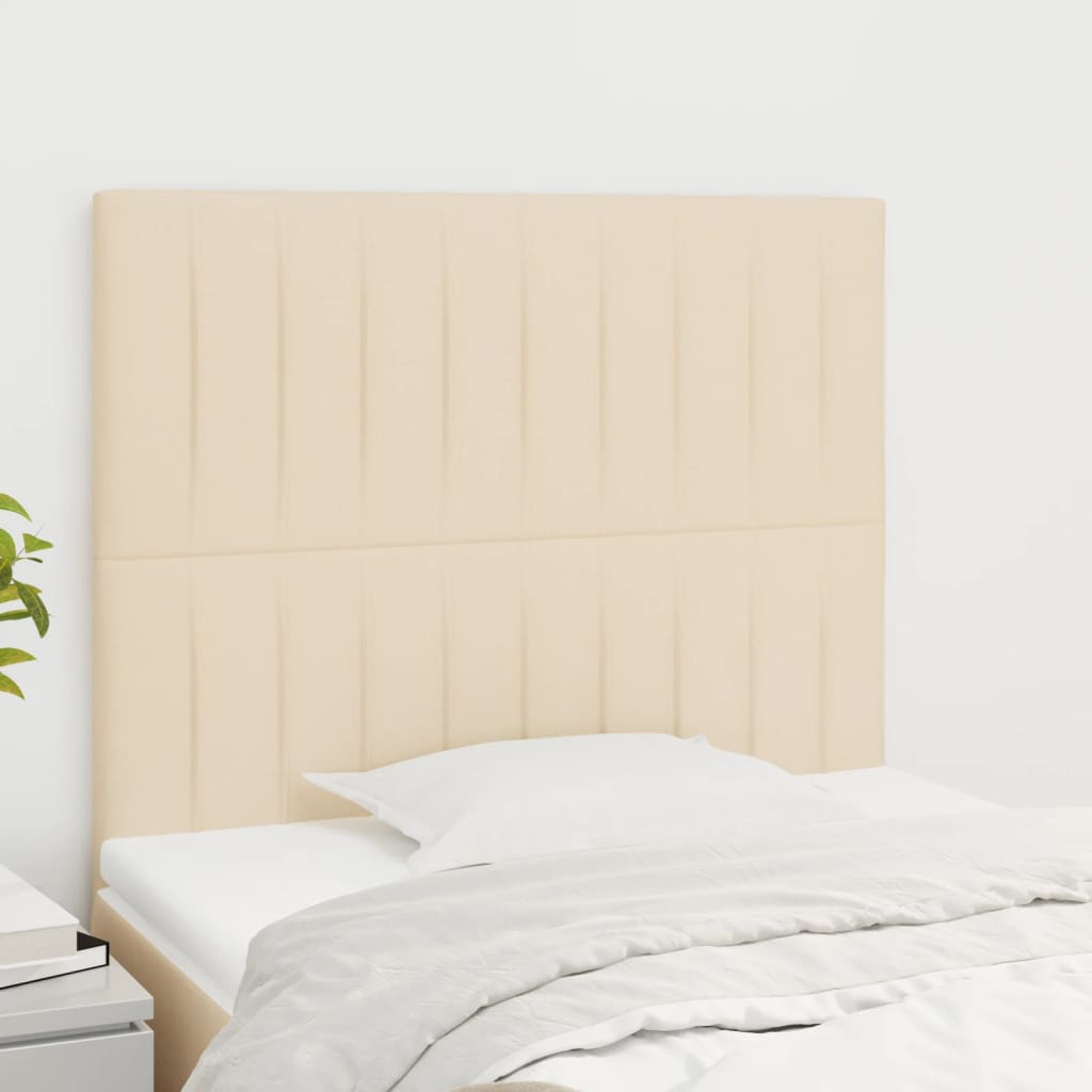 Uzglavlje krem boje 80x5x118/128 cm tkanina