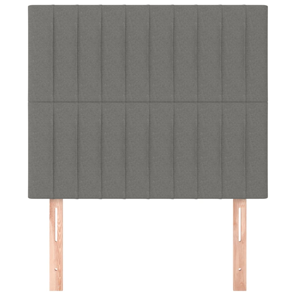 Uzglavlje tamno sivo 90x5x118/128 cm tkanina