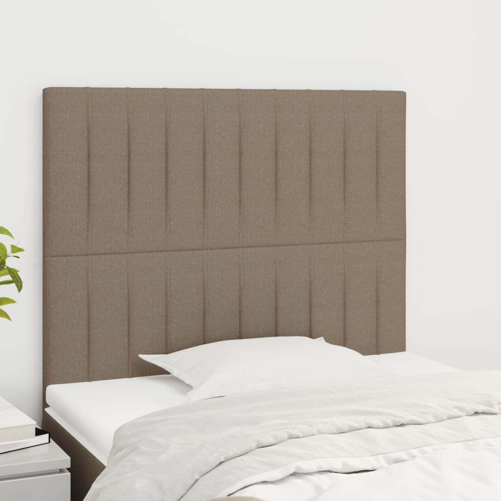 Uzglavlje boje taupe 90x5x118/128 cm tkanina