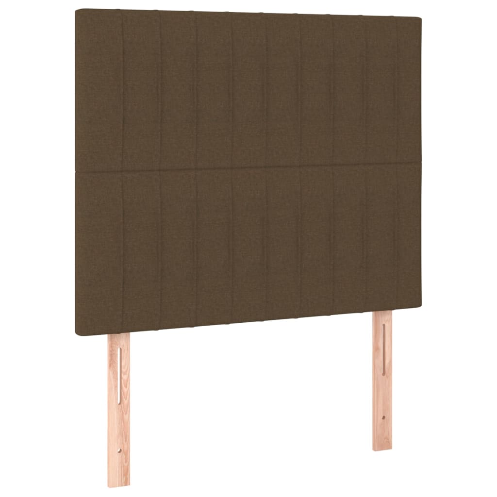 Uzglavlje tamnosmeđe 100x5x118/128 cm tkanina