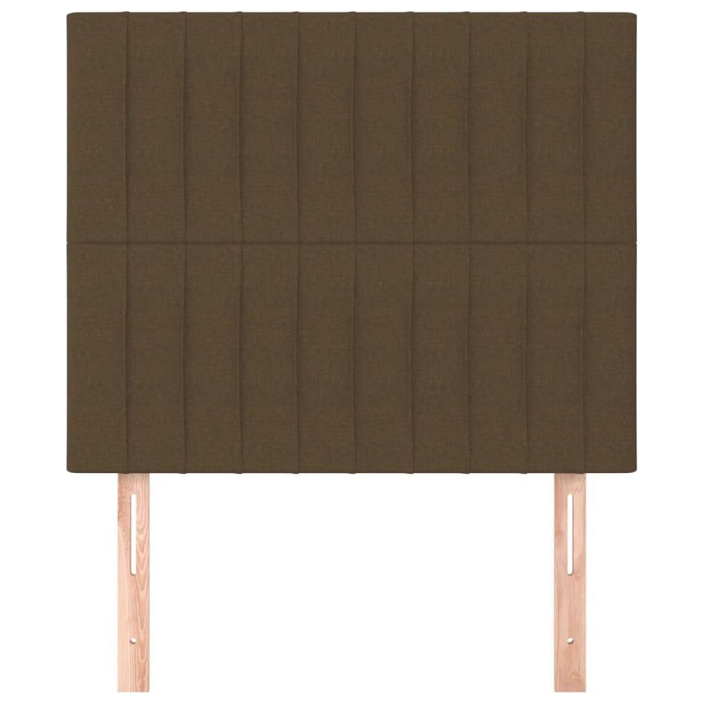 Uzglavlje tamnosmeđe 100x5x118/128 cm tkanina