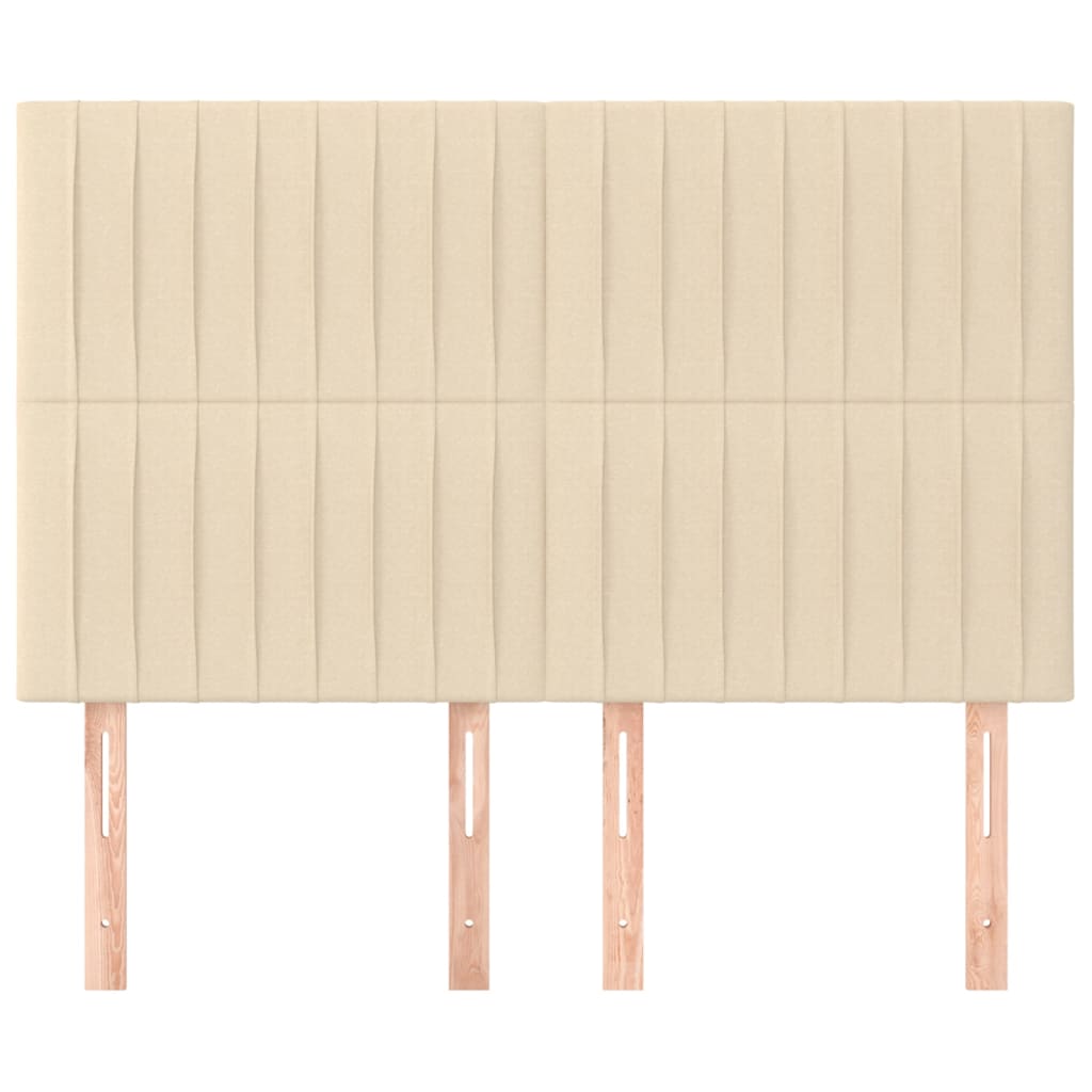 Uzglavlje krem boje 144x5x118/128 cm tkanina