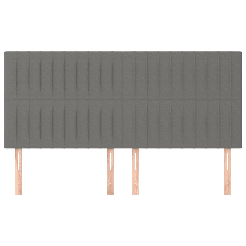 Uzglavlje tamno sivo 160x5x118/128 cm tkanina