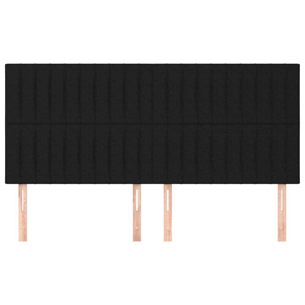 Uzglavlje Crno 160x5x118/128 cm Tkanina