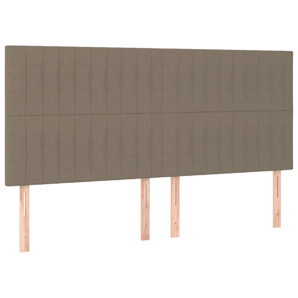 Uzglavlje boje taupe 160x5x118/128 cm tkanina