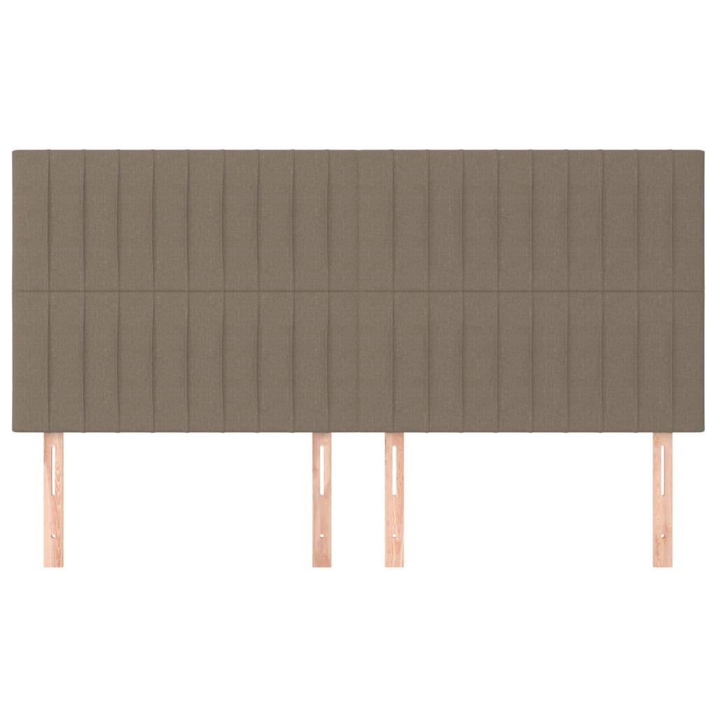 Uzglavlje boje taupe 160x5x118/128 cm tkanina