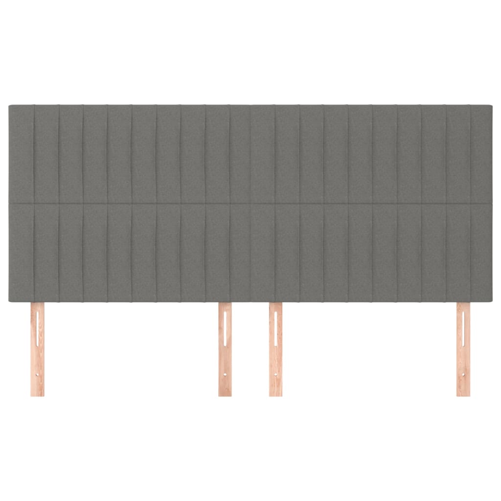 Uzglavlje tamno sivo 180x5x118/128 cm tkanina