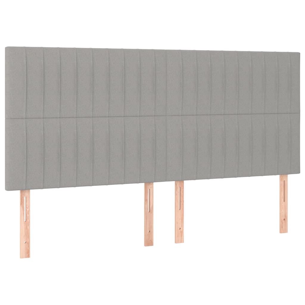 Uzglavlje svijetlosivo 200x5x118/128 cm tkanina
