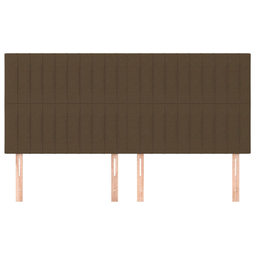 Uzglavlje tamnosmeđe 200x5x118/128 cm tkanina