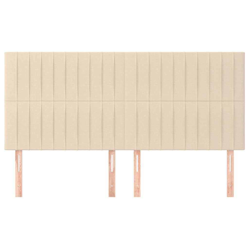 Uzglavlje krem boje 200x5x118/128 cm tkanina