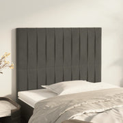 Uzglavlje tamno sivo 80x5x118/128 cm baršunasto