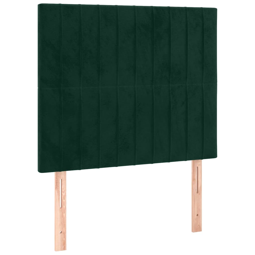 Uzglavlje tamnozeleno 80x5x118/128 cm baršunasto