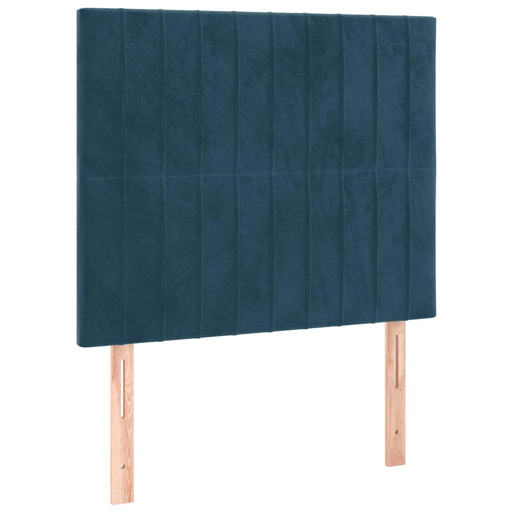 Uzglavlje tamnoplavo 80x5x118/128 cm baršunasto