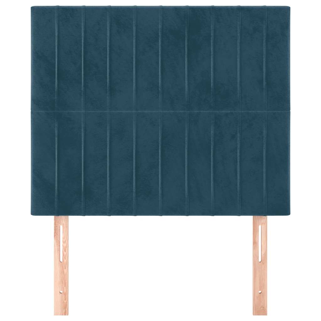 Uzglavlje tamnoplavo 80x5x118/128 cm baršunasto