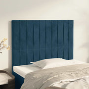 Uzglavlje tamnoplavo 80x5x118/128 cm baršunasto