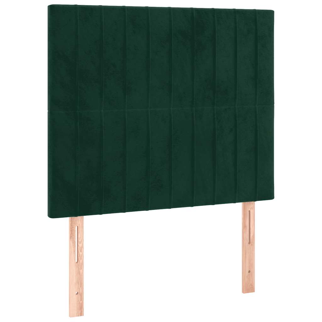Uzglavlje tamnozeleno 90x5x118/128 cm baršunasto