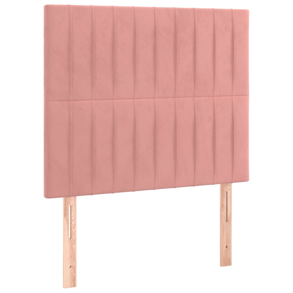 Uzglavlje ružičasto 100x5x118/128 cm baršunasto