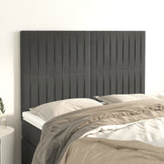 Uzglavlje tamno sivo 144x5x118/128 cm baršunasto
