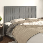 Uzglavlje svijetlosivo 160x5x118/128 cm baršunasto