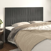 Uzglavlje tamno sivo 180x5x118/128 cm baršunasto