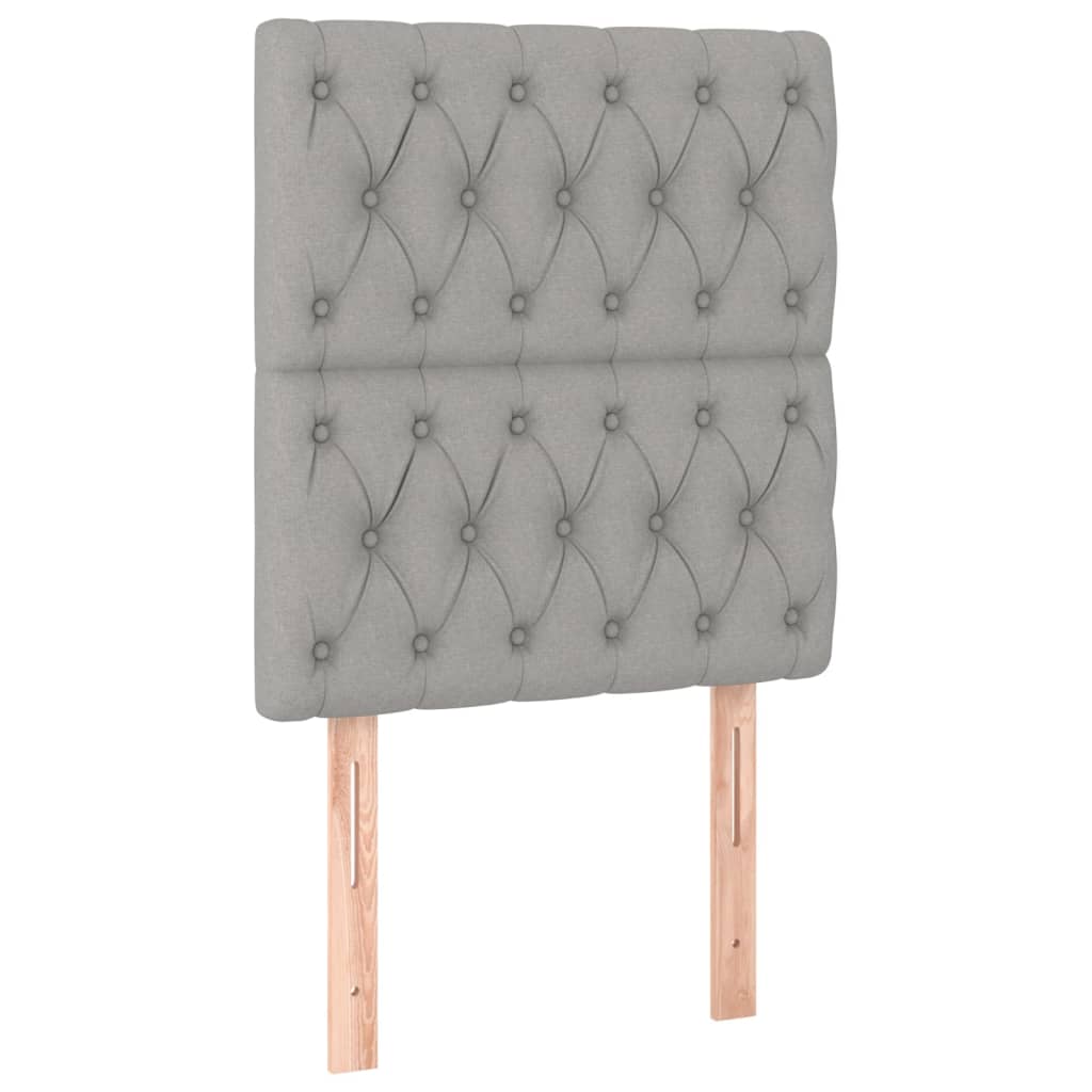 Uzglavlje svijetlosivo 80x7x118/128 cm tkanina
