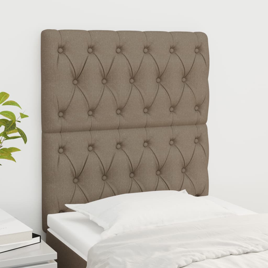 Uzglavlje boje taupe 80x7x118/128 cm tkanina