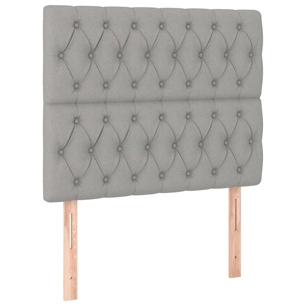 Uzglavlje svijetlosivo 90x7x118/128 cm tkanina