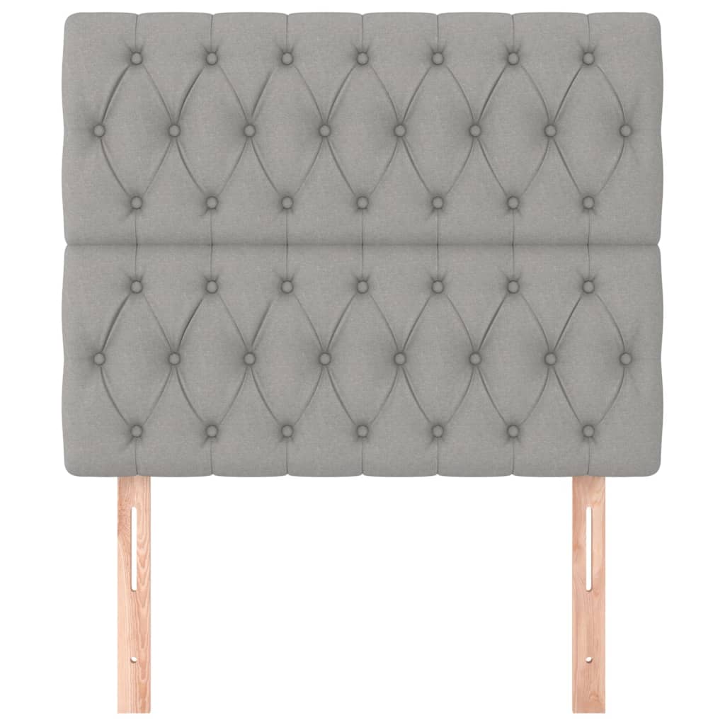 Uzglavlje svijetlosivo 90x7x118/128 cm tkanina