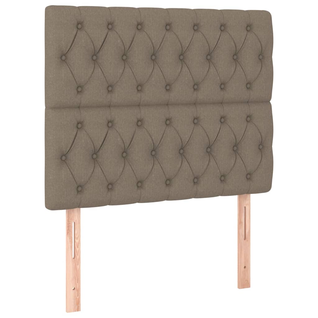 Uzglavlje boje taupe 90x7x118/128 cm tkanina