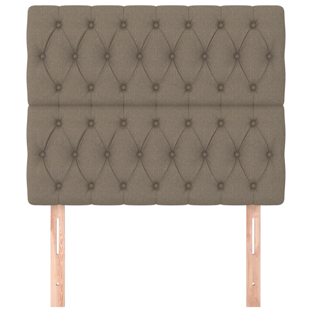 Uzglavlje boje taupe 90x7x118/128 cm tkanina