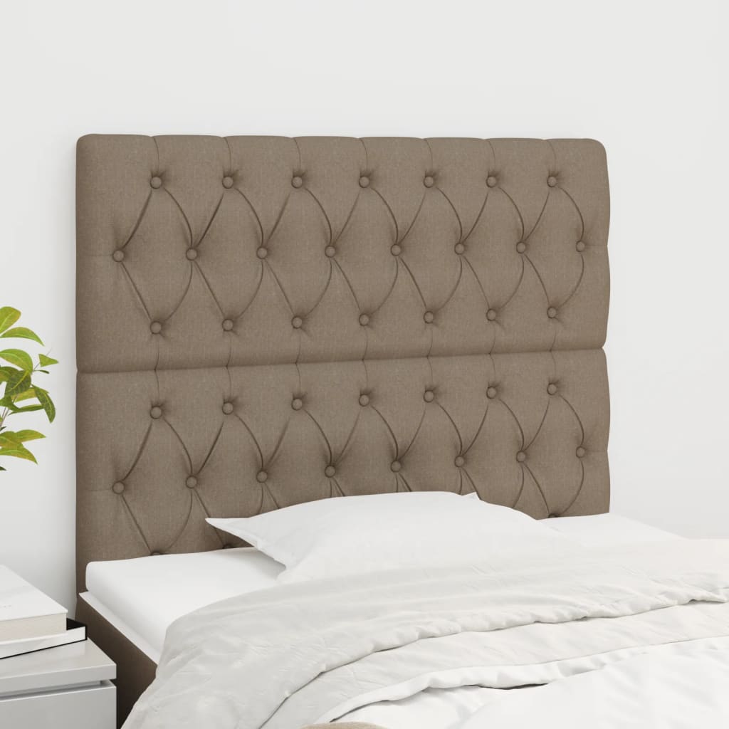 Uzglavlje boje taupe 90x7x118/128 cm tkanina