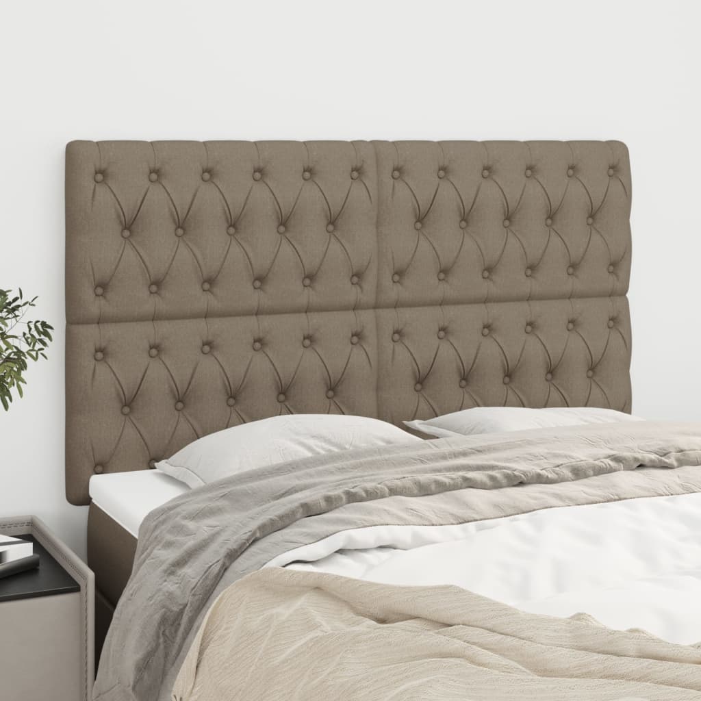 Uzglavlje boje taupe 160x7x118/128 cm tkanina