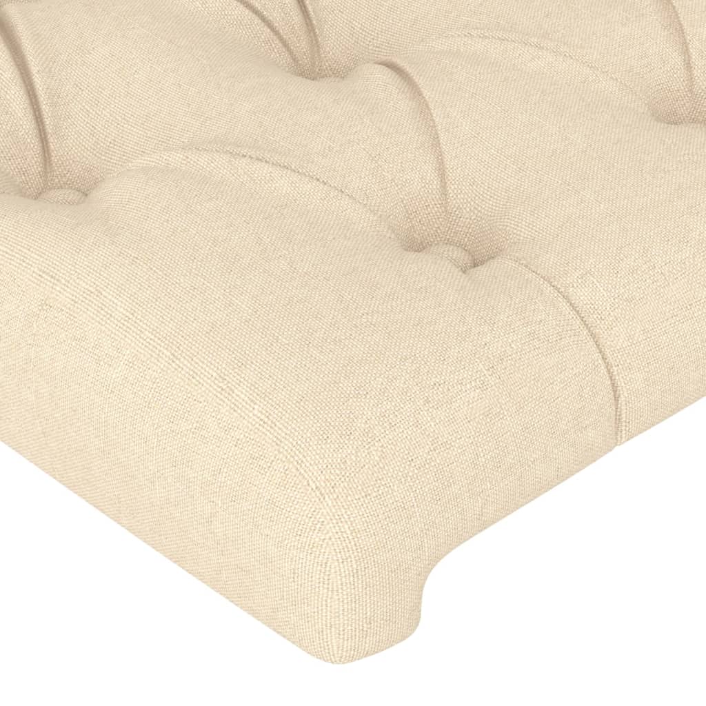 Uzglavlje krem boje 160x7x118/128 cm tkanina