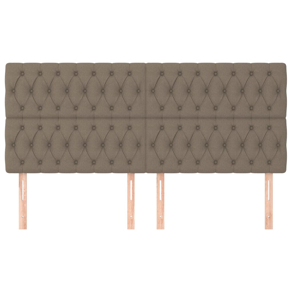 Uzglavlje taupe 180x7x118/128 cm tkanina