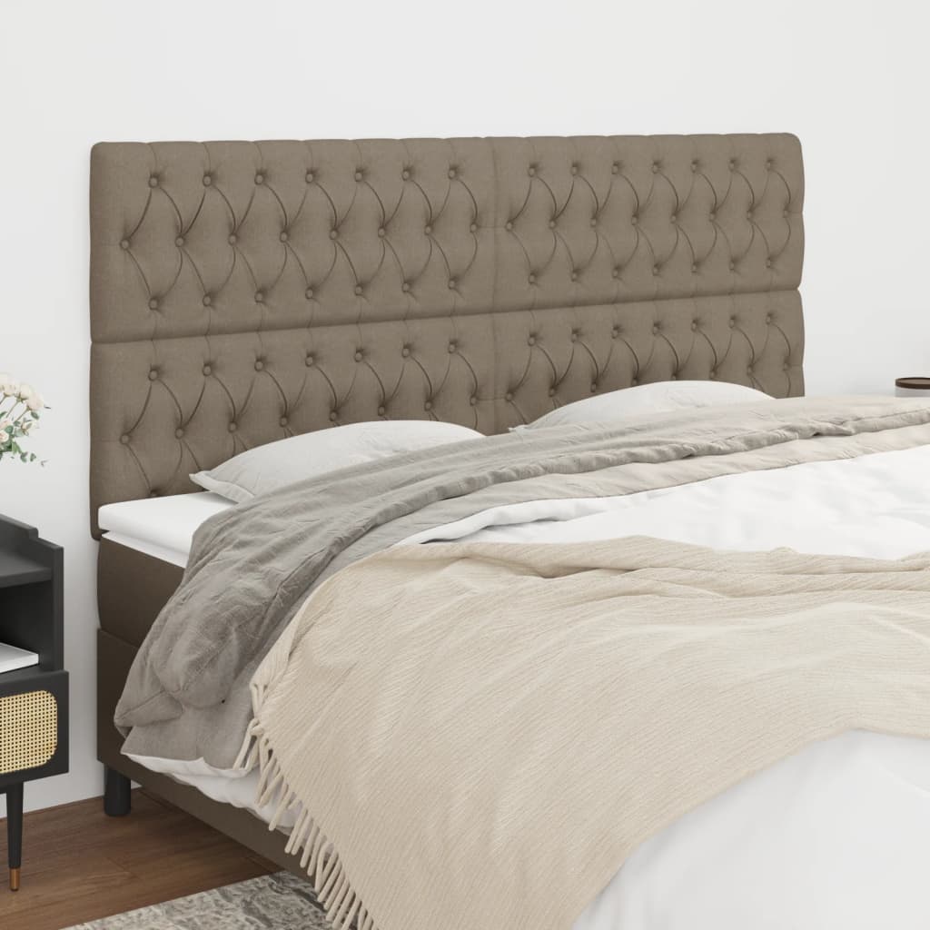 Uzglavlje taupe 180x7x118/128 cm tkanina