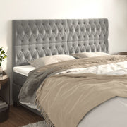 Uzglavlje svijetlosivo 180x7x118/128 cm baršunasto